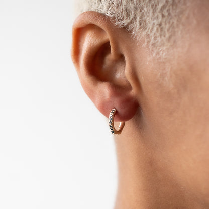 Teal Diamond Geometric Hoops