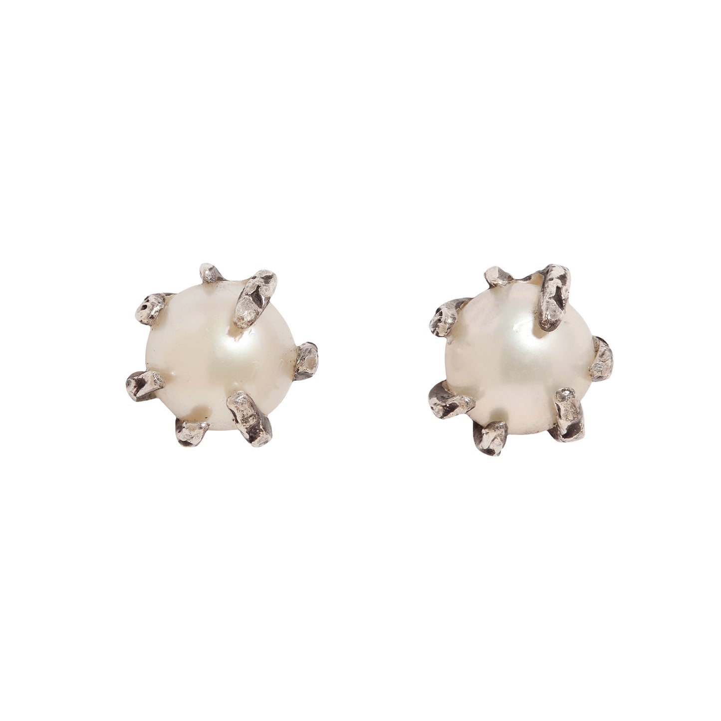 White Pearl Stingray Studs