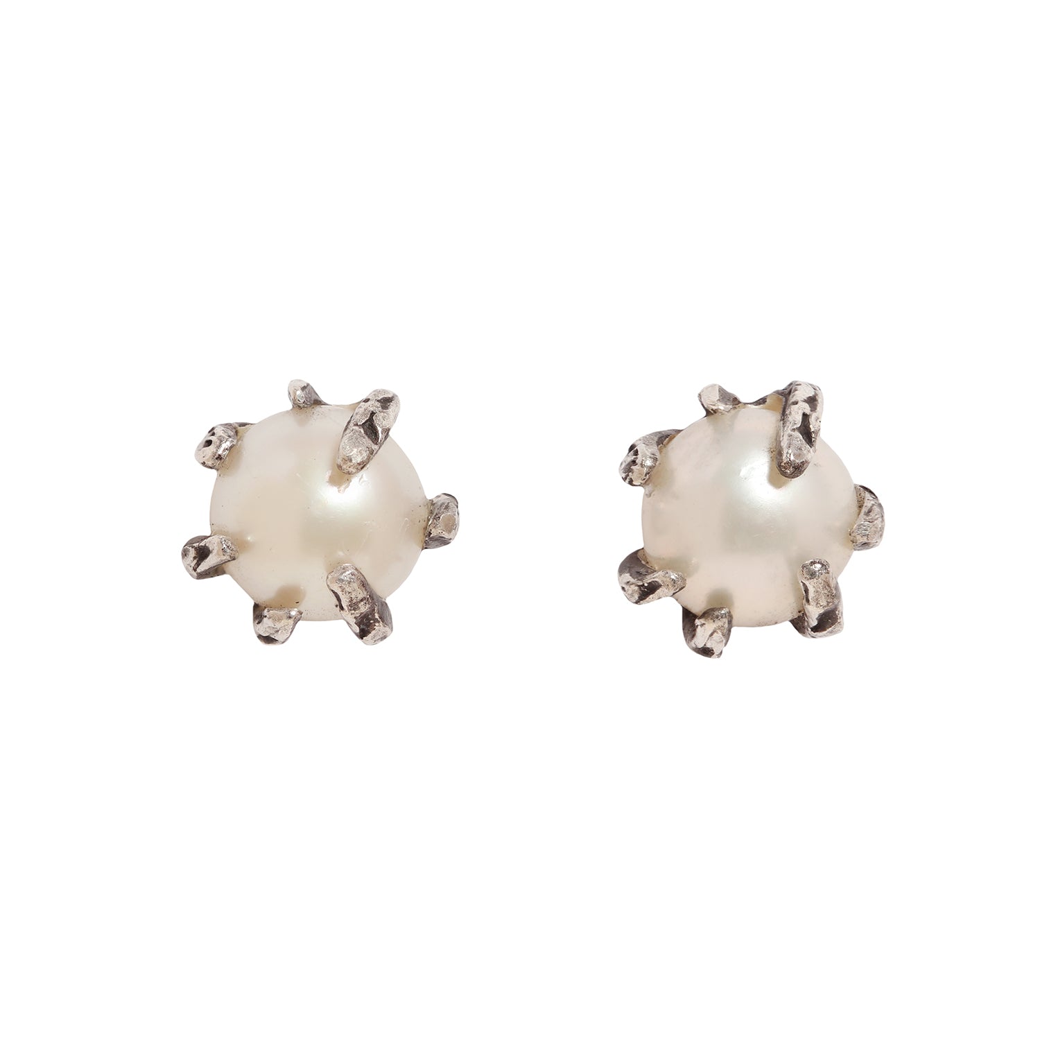 White Pearl Stingray Studs