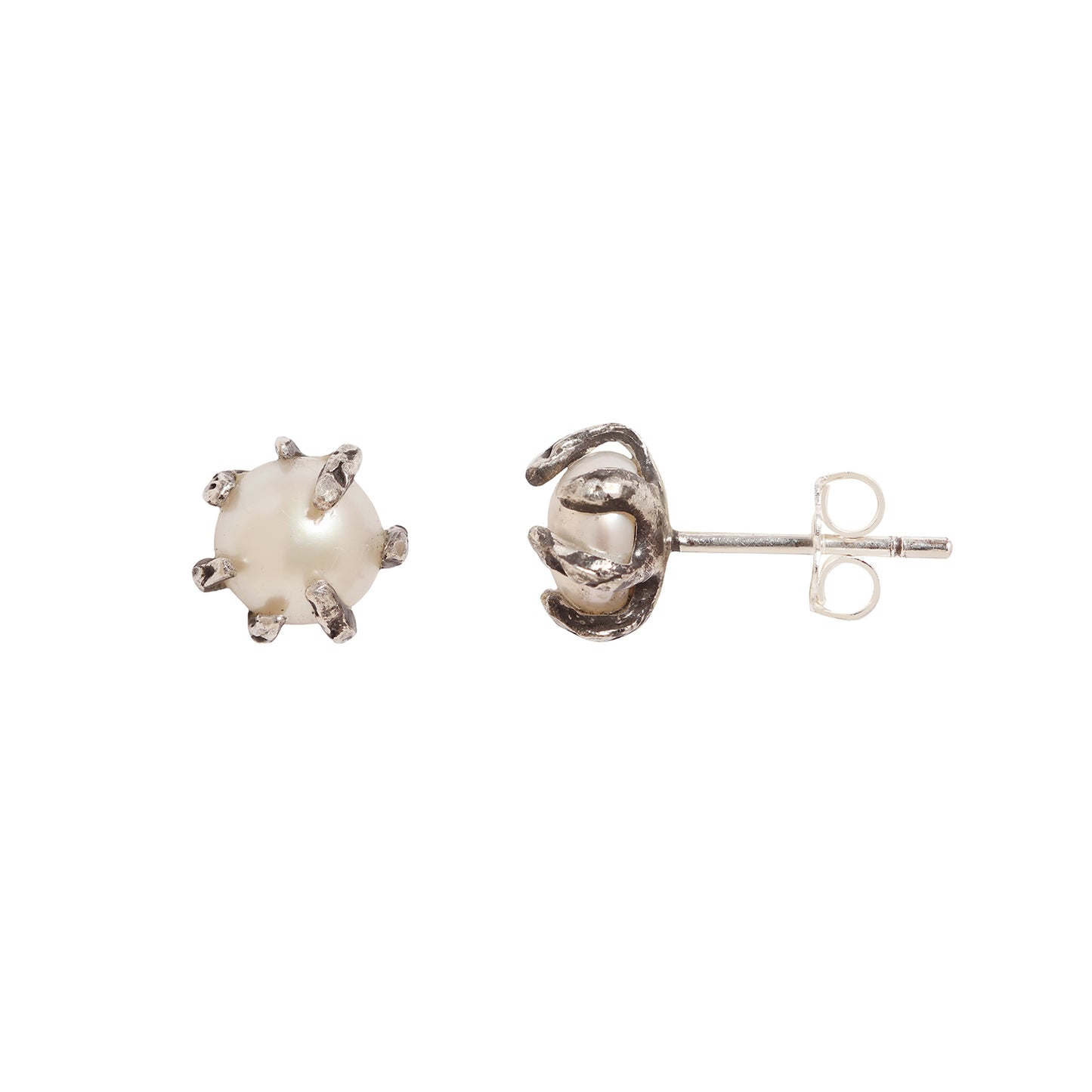 White Pearl Stingray Studs