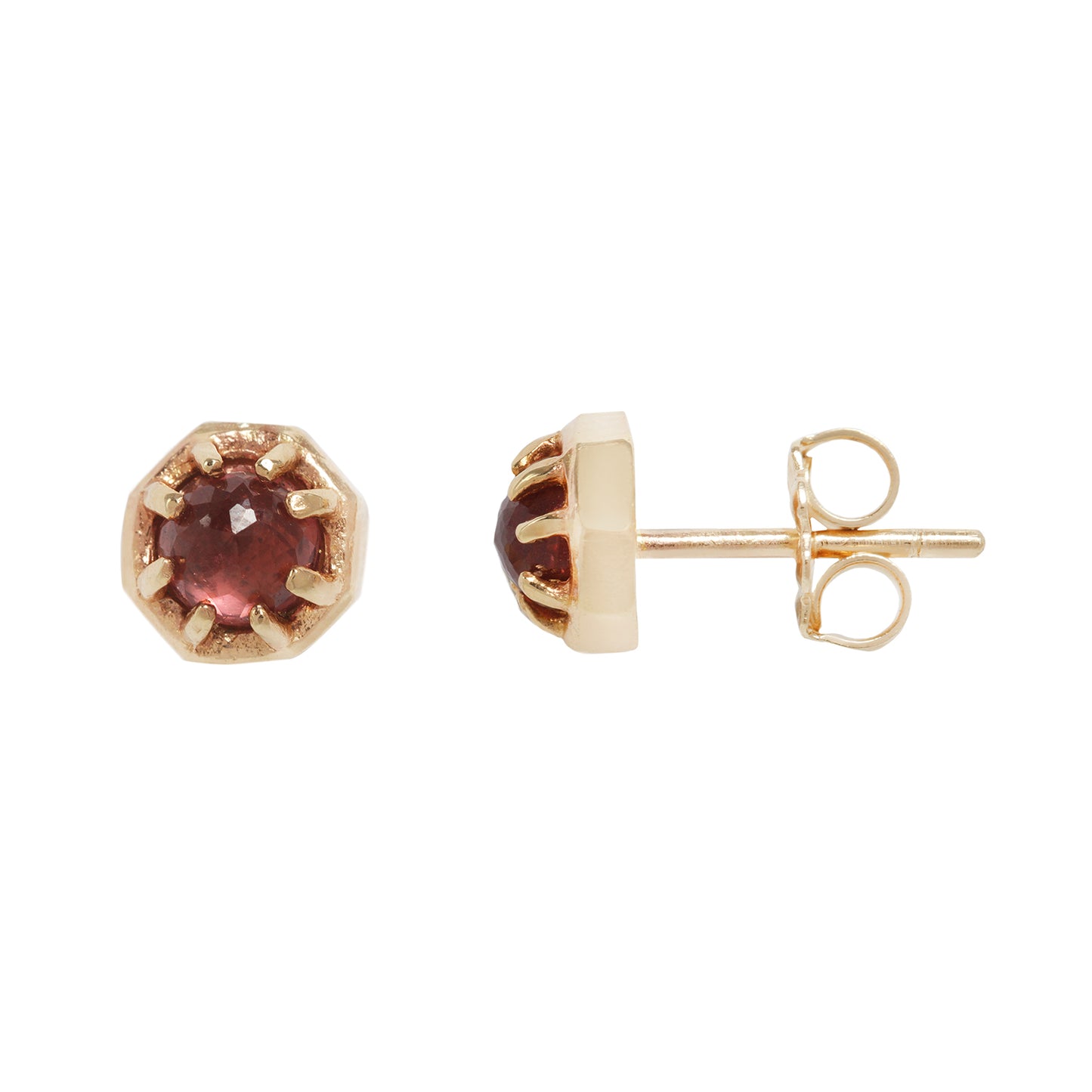 Tiny Garnet Studs