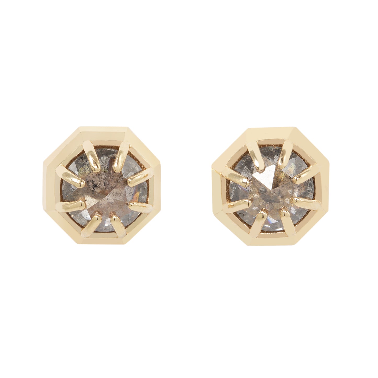 Peppery Diamond Octagon Studs