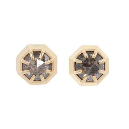 Speckled Diamond Octagon Studs