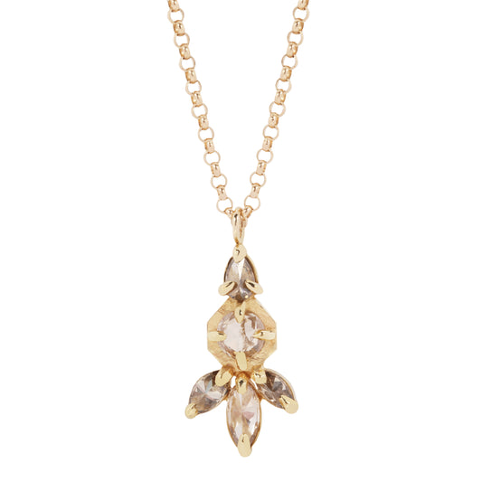 Multi Diamond Drop Necklace