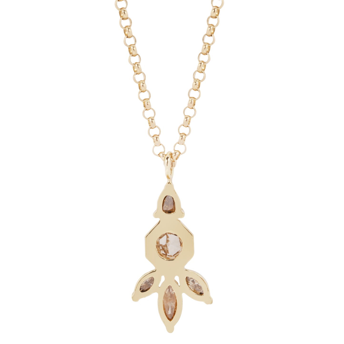 Multi Diamond Drop Necklace