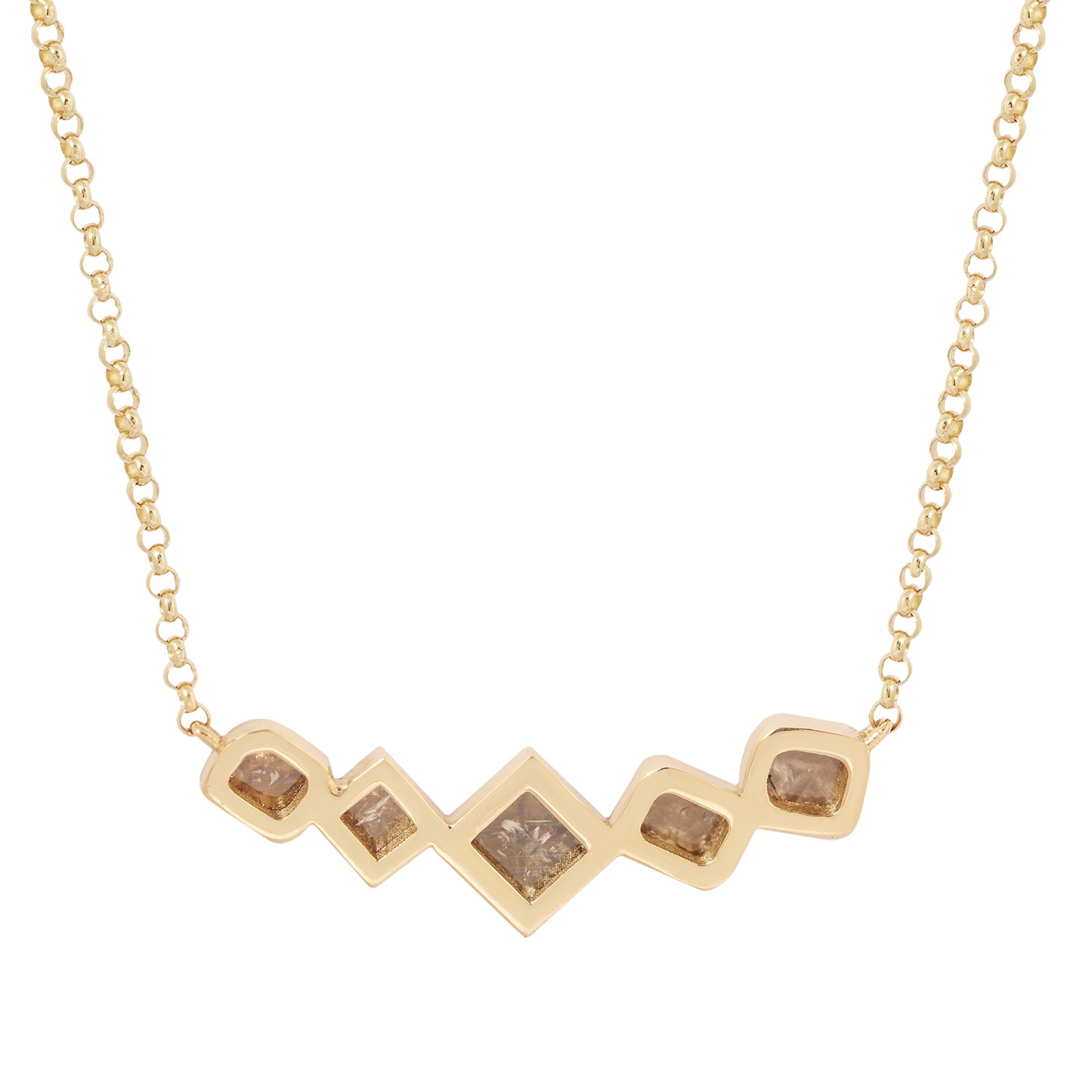 Pyramid Peaks Diamond Necklace
