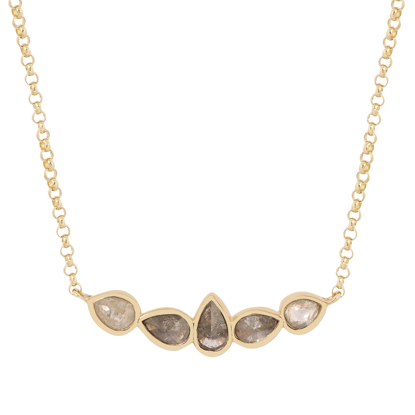 Ombre Diamond Pebble Necklace