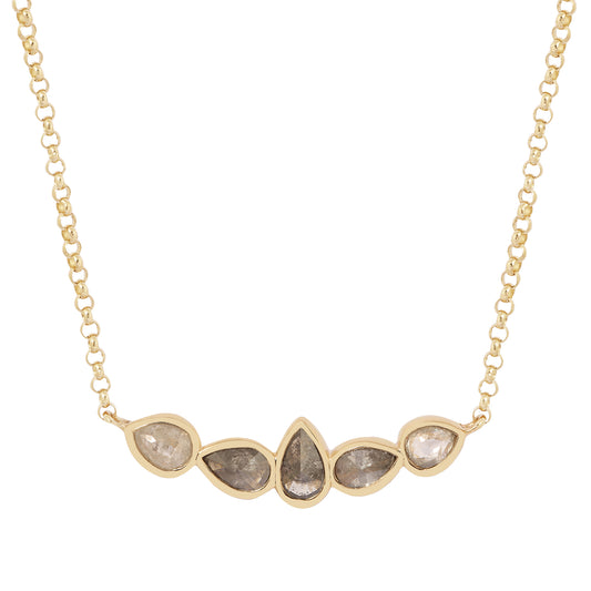 Ombre Diamond Pebble Necklace