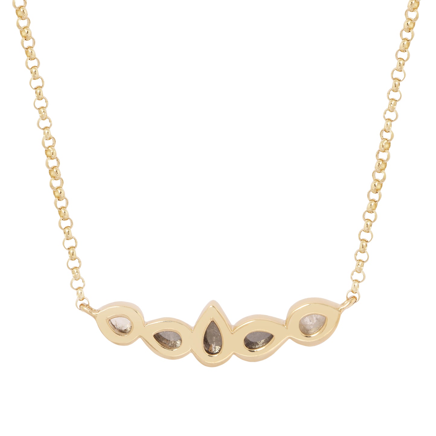 Ombre Diamond Pebble Necklace