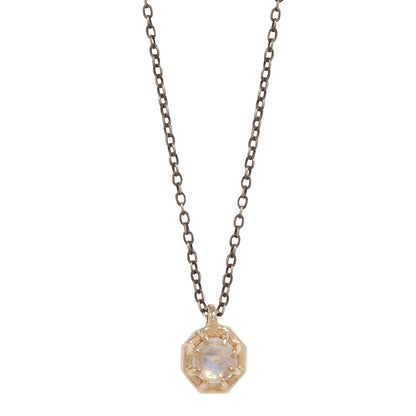 Small Moonstone Octagon Necklace