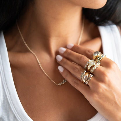 Diamond Beacon Signet Ring