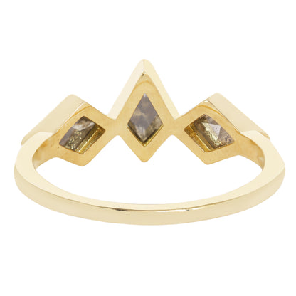 Smoky Diamond Kite Ring