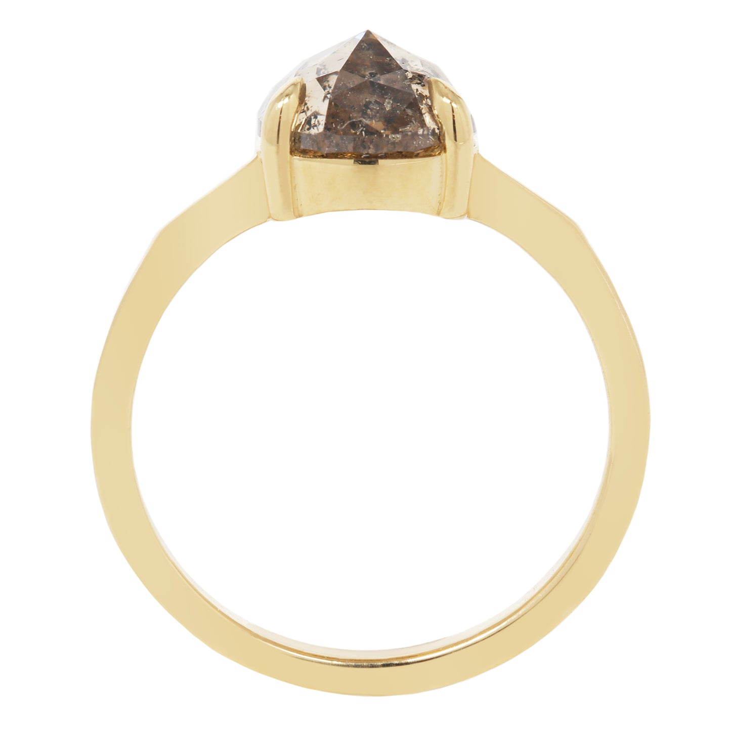 Stellar Gray Pear Diamond Ring