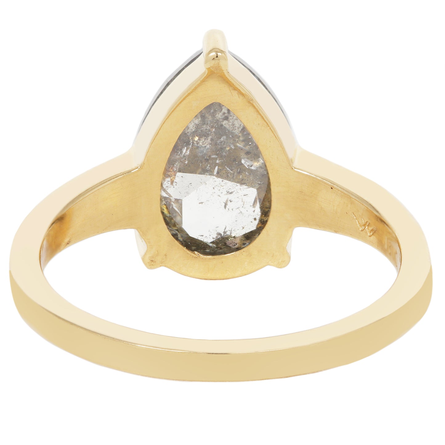 Glacier Gray Pear Diamond Ring