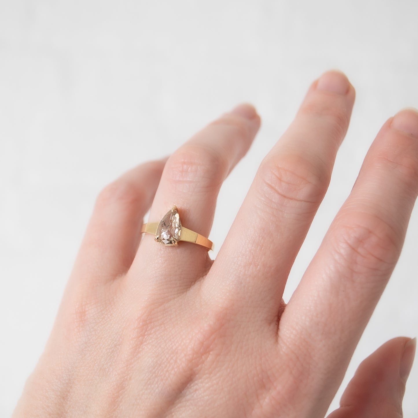 Starry Sky Pear Diamond Ring