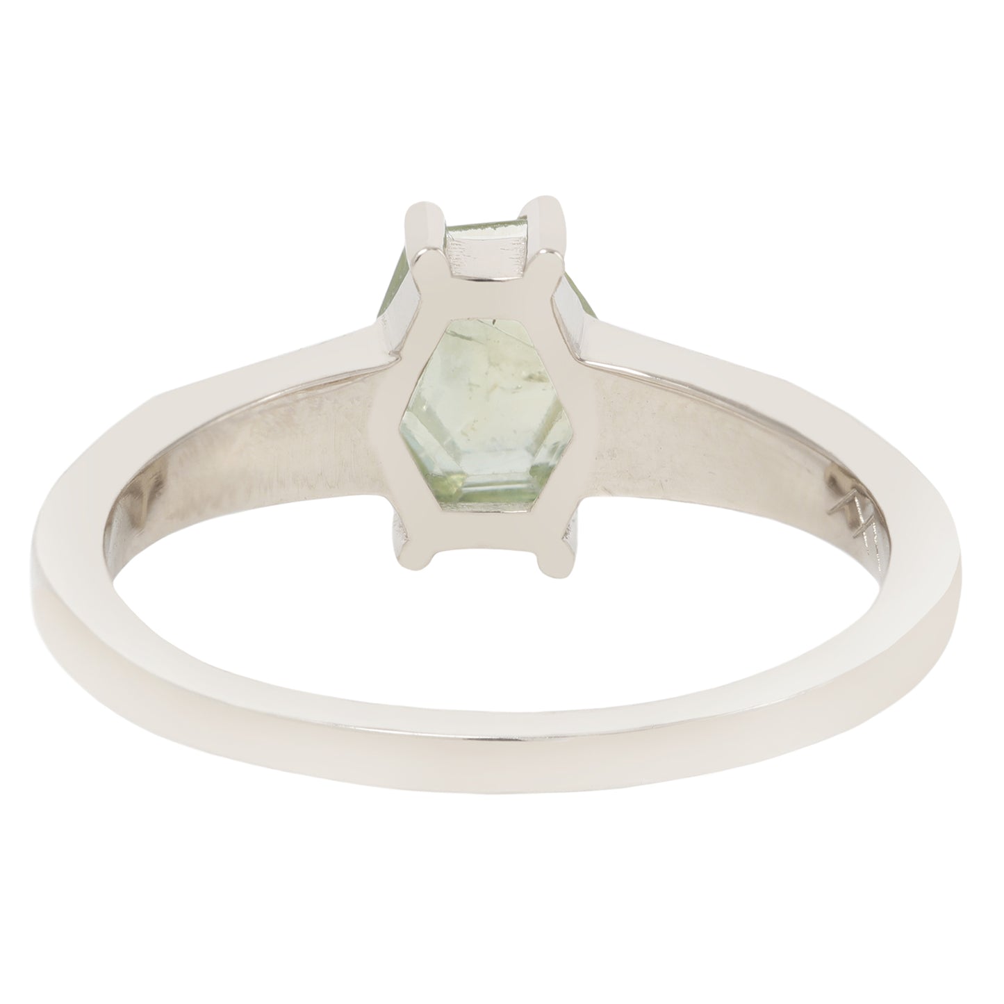 Green Hexagon Sapphire Ring