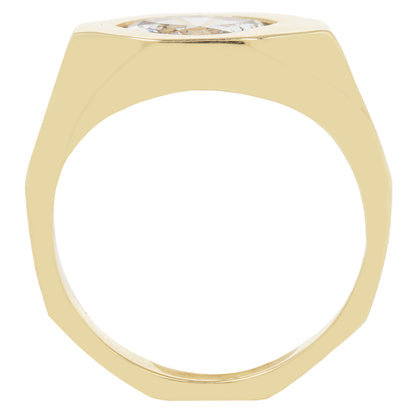 Misty Eye Marquise Signet Ring