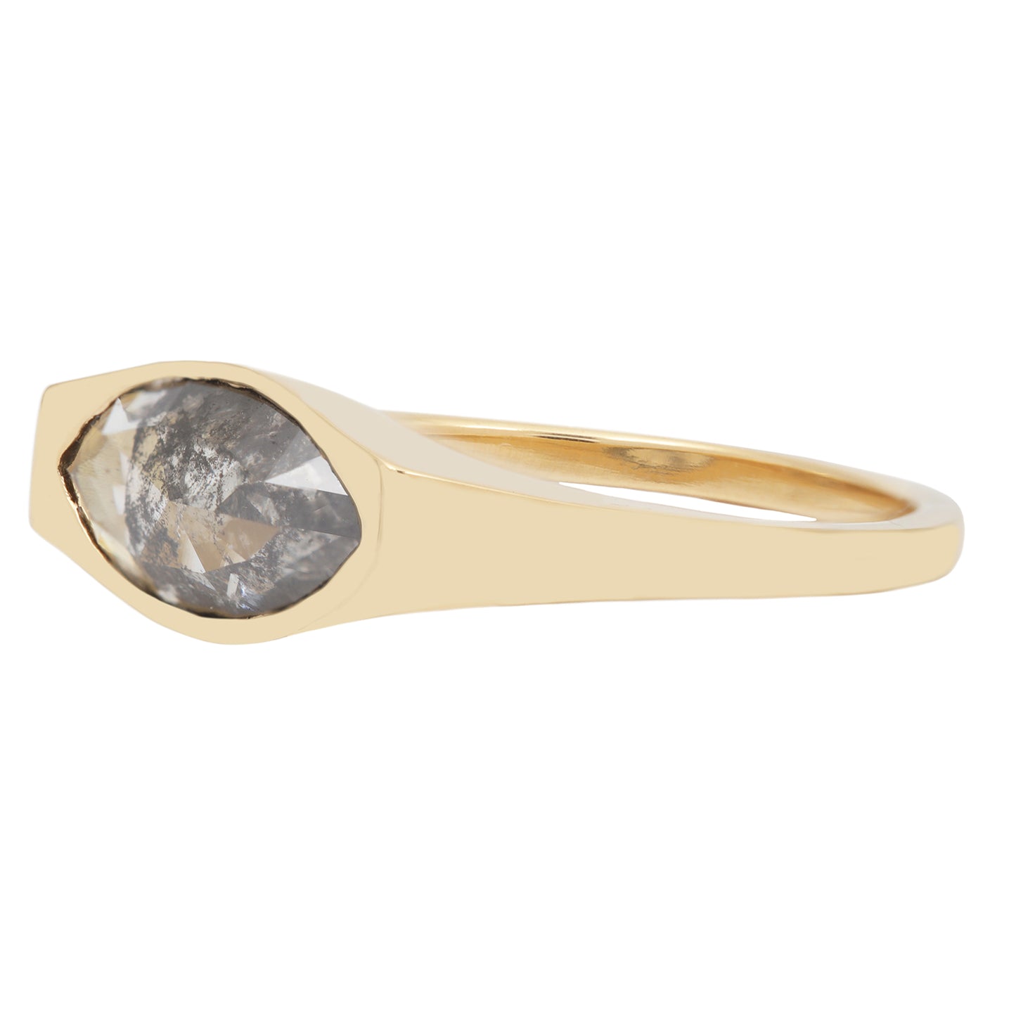 Stormy Diamond Marquise Ring