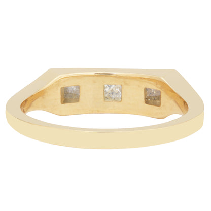 White Pyramid Guardian Bar Ring