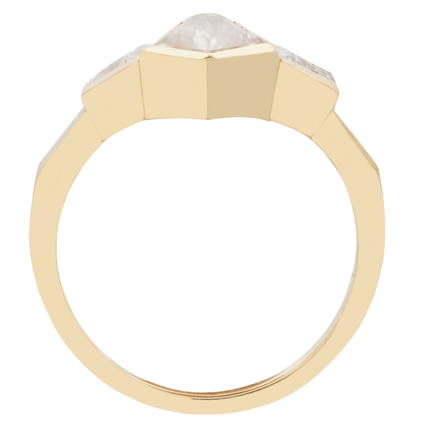 Prism Diamond Shield Ring