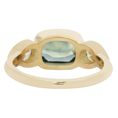 Eucalyptus Sapphire & Diamond Ring