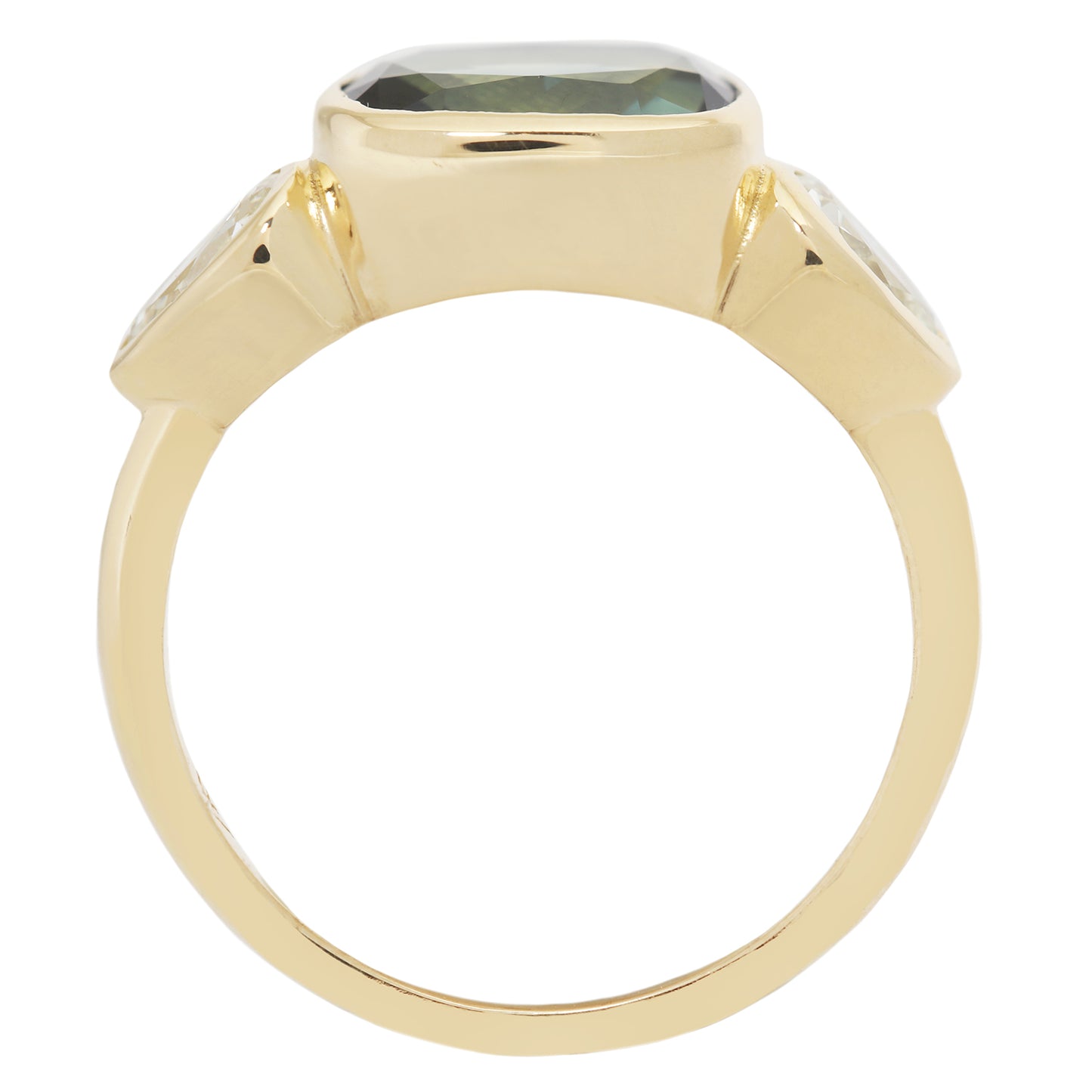 Eucalyptus Sapphire & Diamond Ring