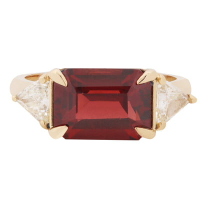 Royal Garnet & Diamond Ring