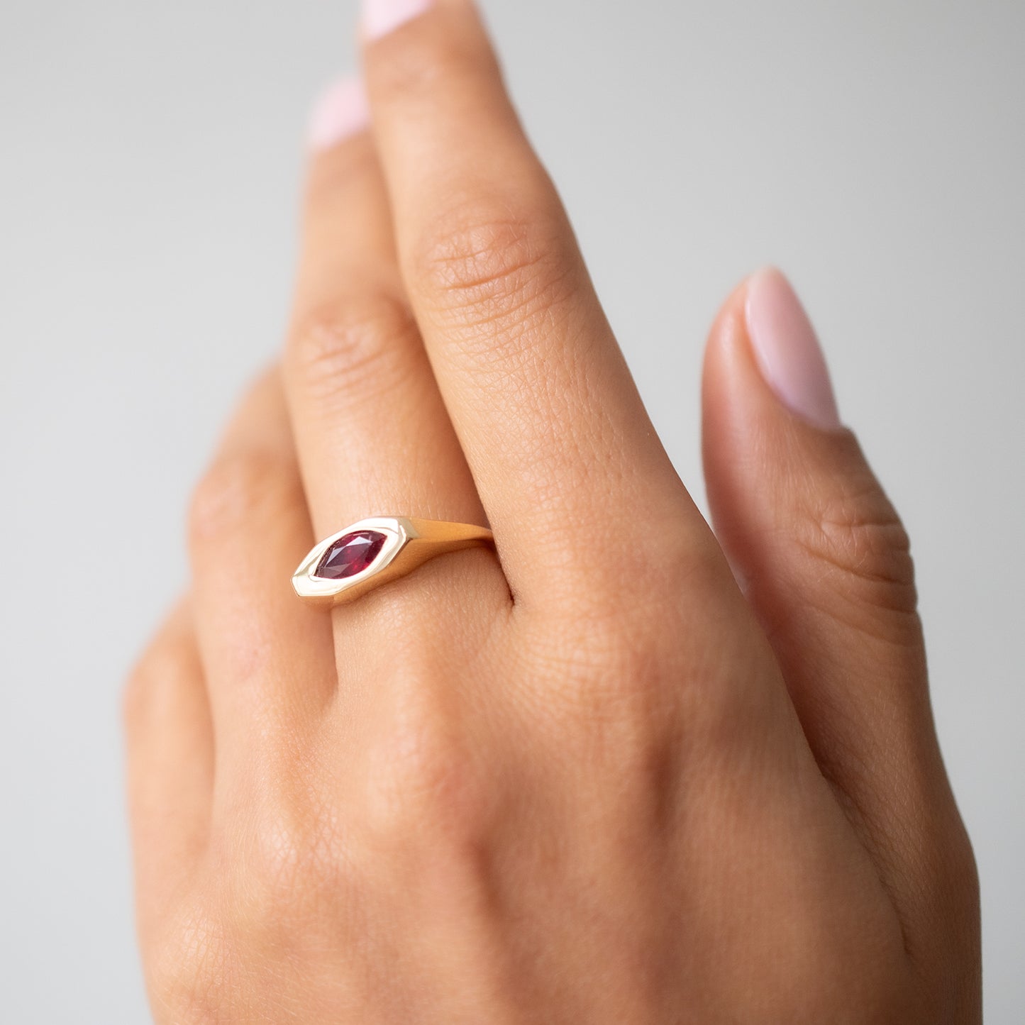 Ruby Marquise Signet
