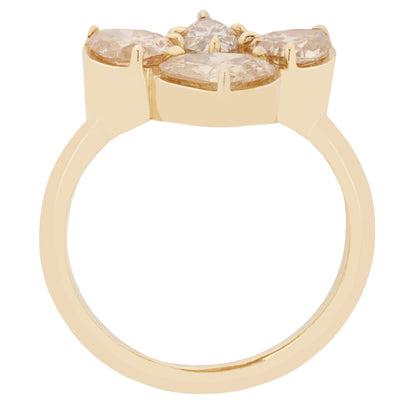 Champagne Diamond Lotus Ring