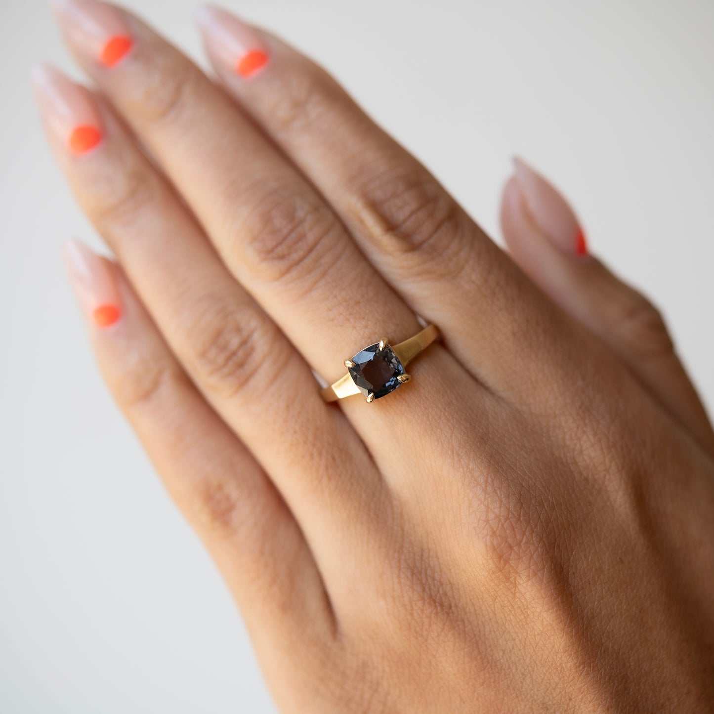 Dark Indigo Spinel Ring