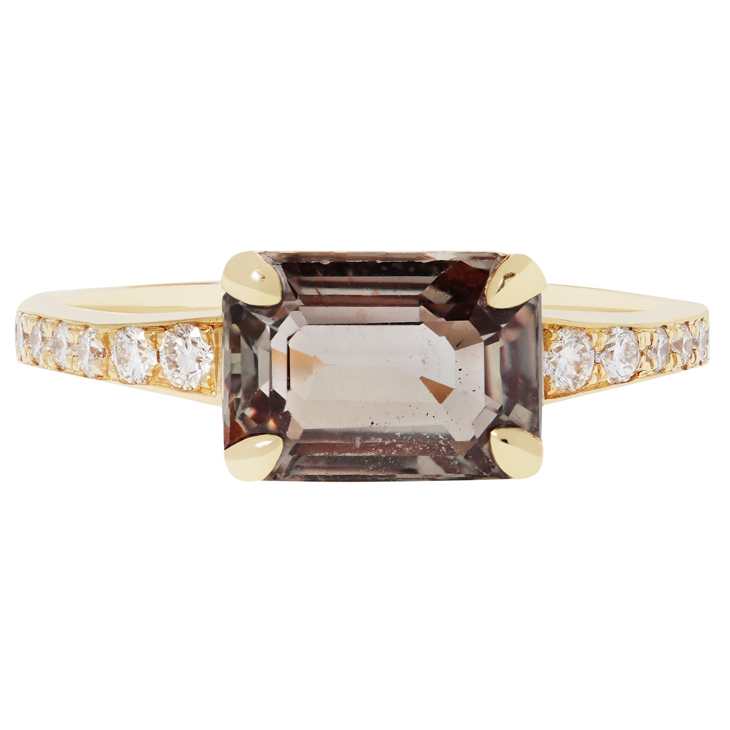Maroon Dusk Sapphire & Diamond Ring