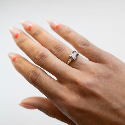 Maroon Dusk Sapphire & Diamond Ring