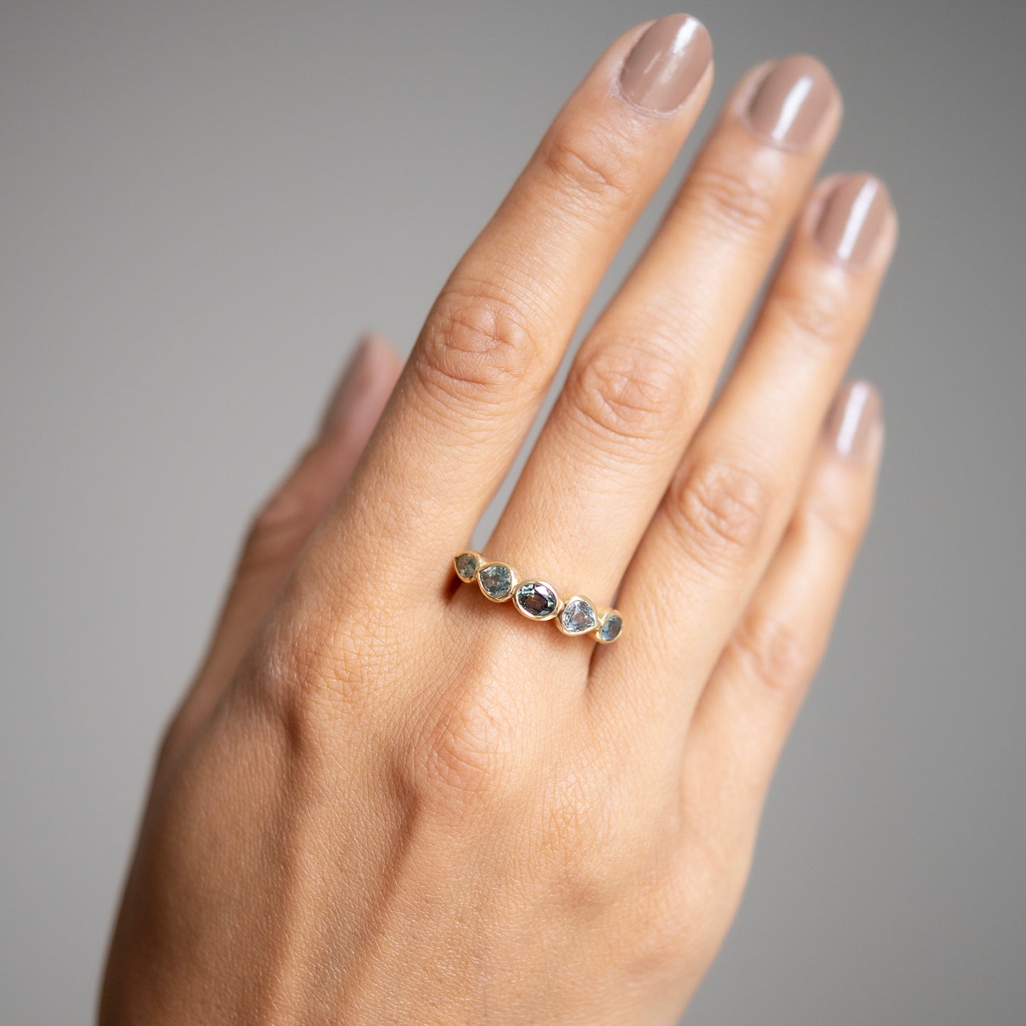 Azure Sapphire Stacking Band