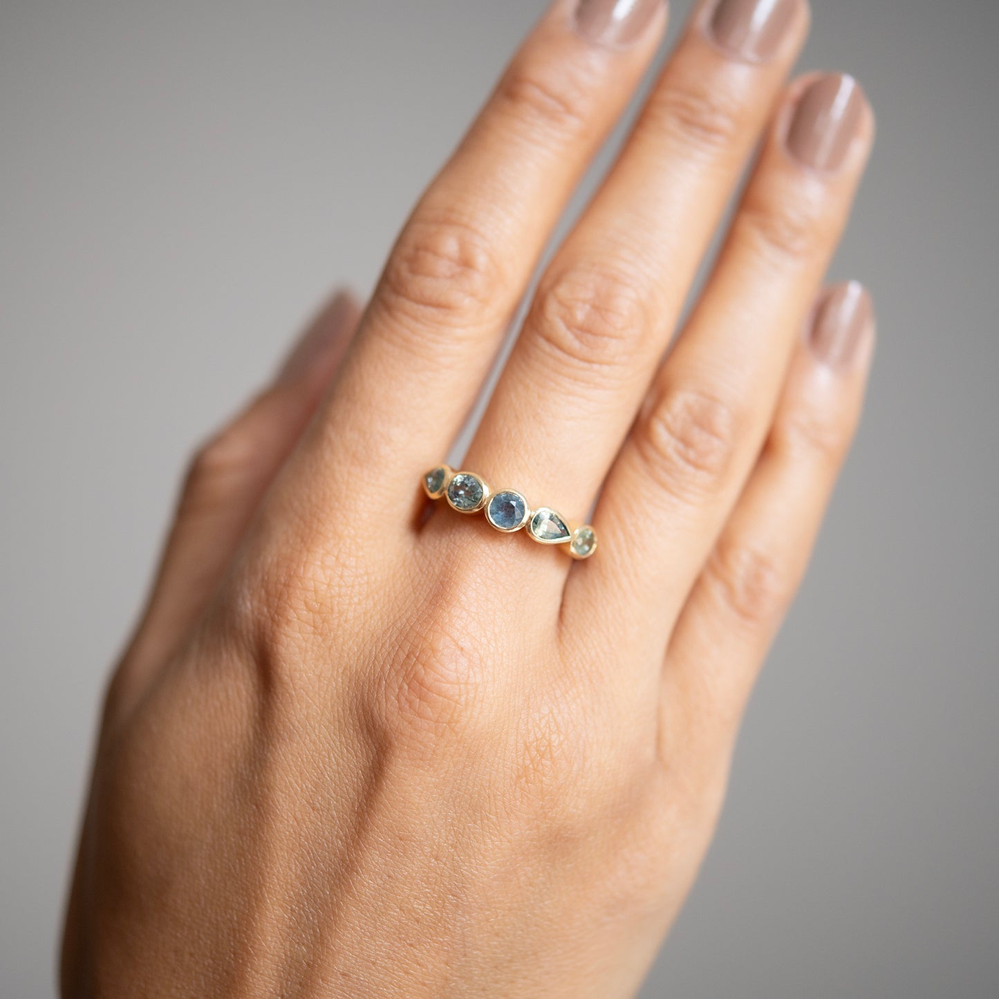 Aqua Sapphire Stacking Band