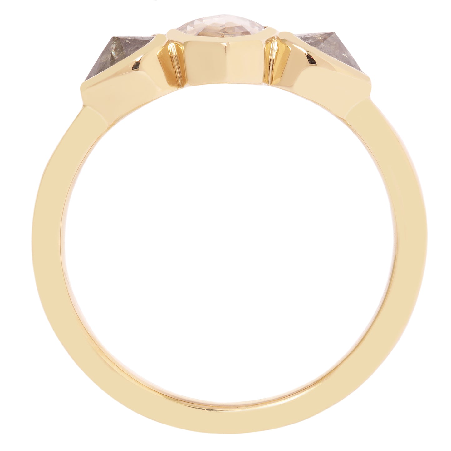Golden Shield Diamond Ring