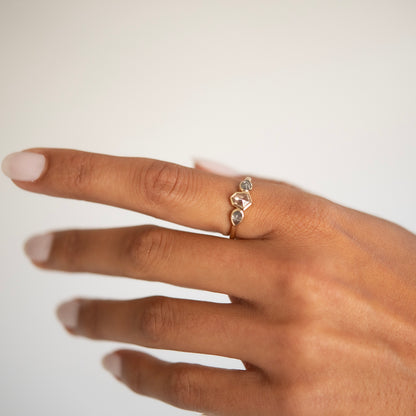 Golden Shield Diamond Ring