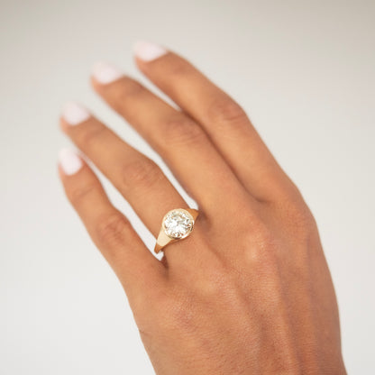 Diamond Beacon Signet Ring