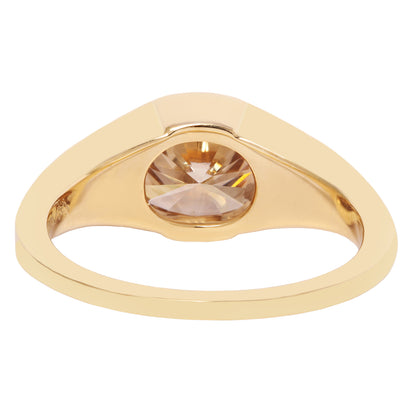 Cognac Diamond Signet Ring