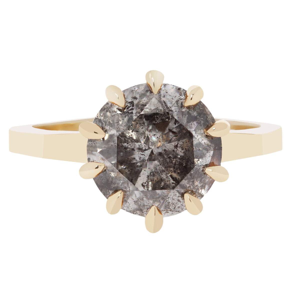 Midnight Sparkle Diamond Solitaire Ring