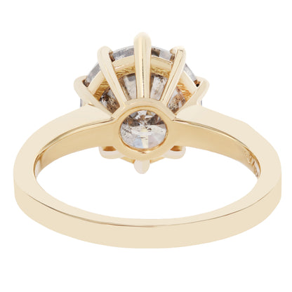 Midnight Sparkle Diamond Solitaire Ring