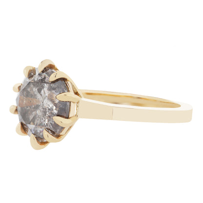 Midnight Sparkle Diamond Solitaire Ring