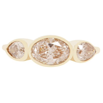 Triple Diamond Orbit Ring