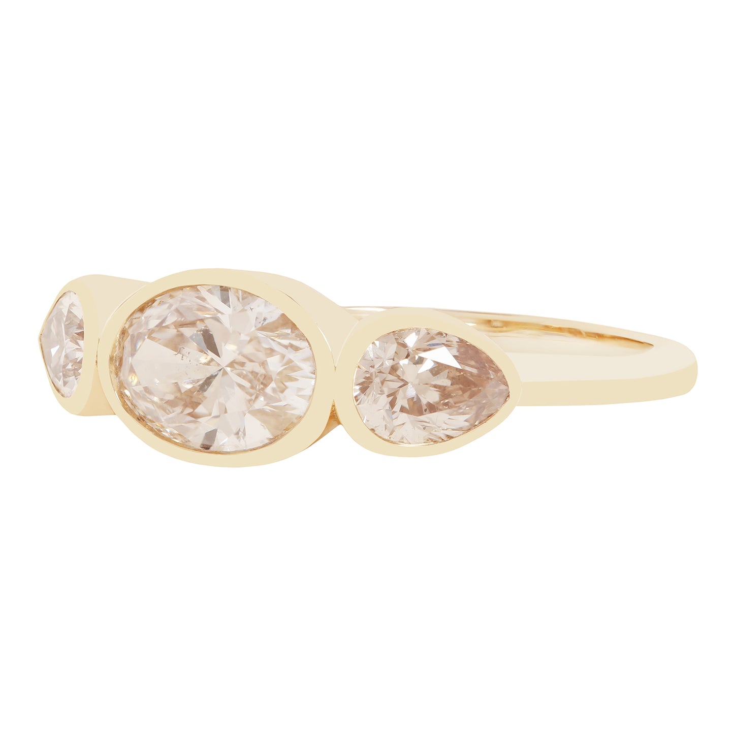 Triple Diamond Orbit Ring