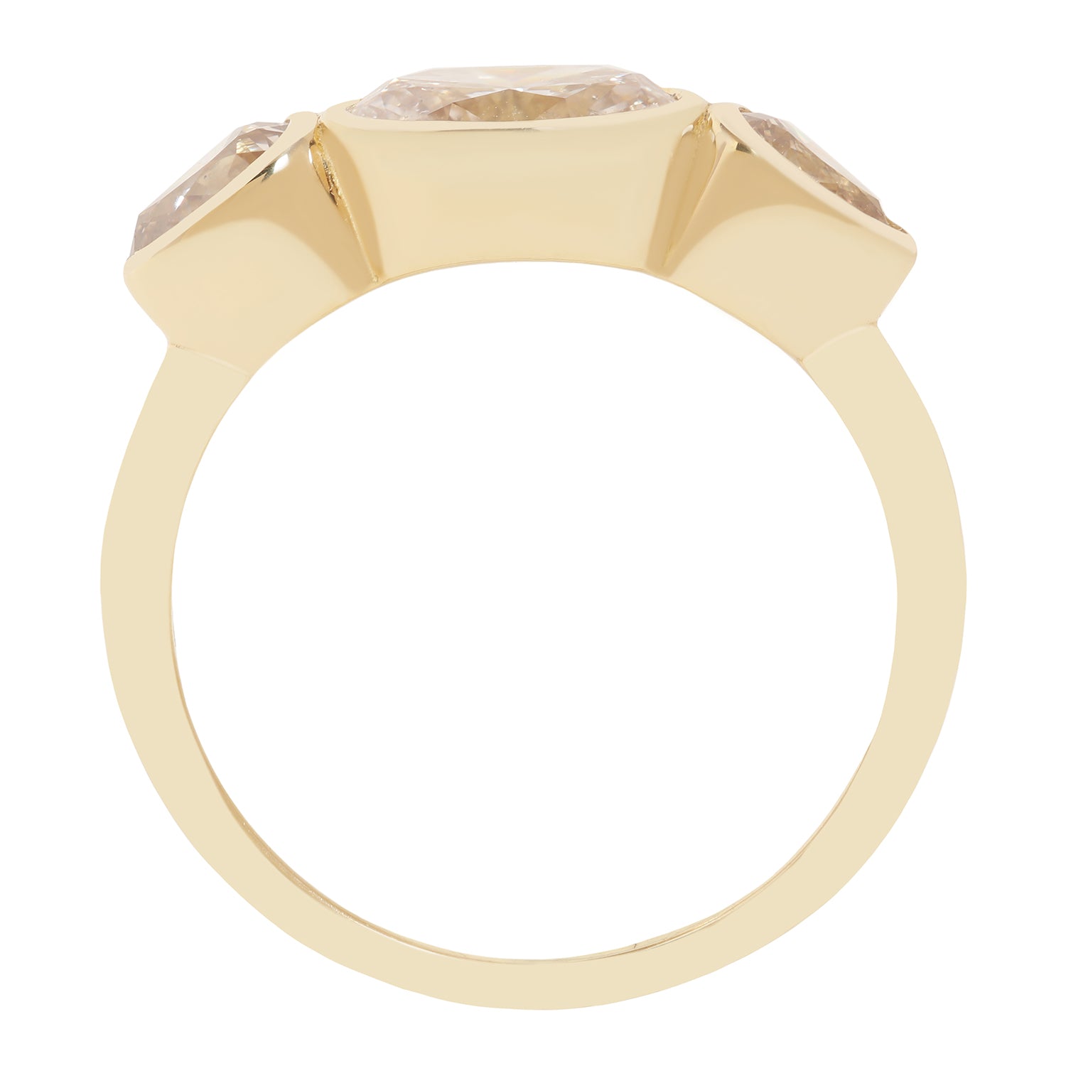Triple Diamond Orbit Ring