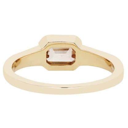 Cognac Diamond Deco Ring