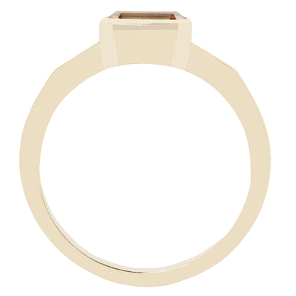 Cognac Diamond Deco Ring