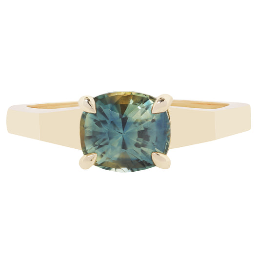Verdant Bloom Sapphire Mirage Ring