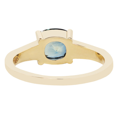 Verdant Bloom Sapphire Mirage Ring