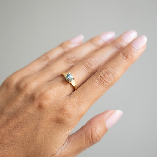 Verdant Bloom Sapphire Mirage Ring
