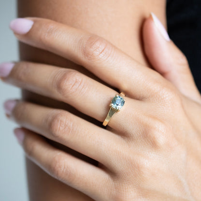 Verdant Bloom Sapphire Mirage Ring